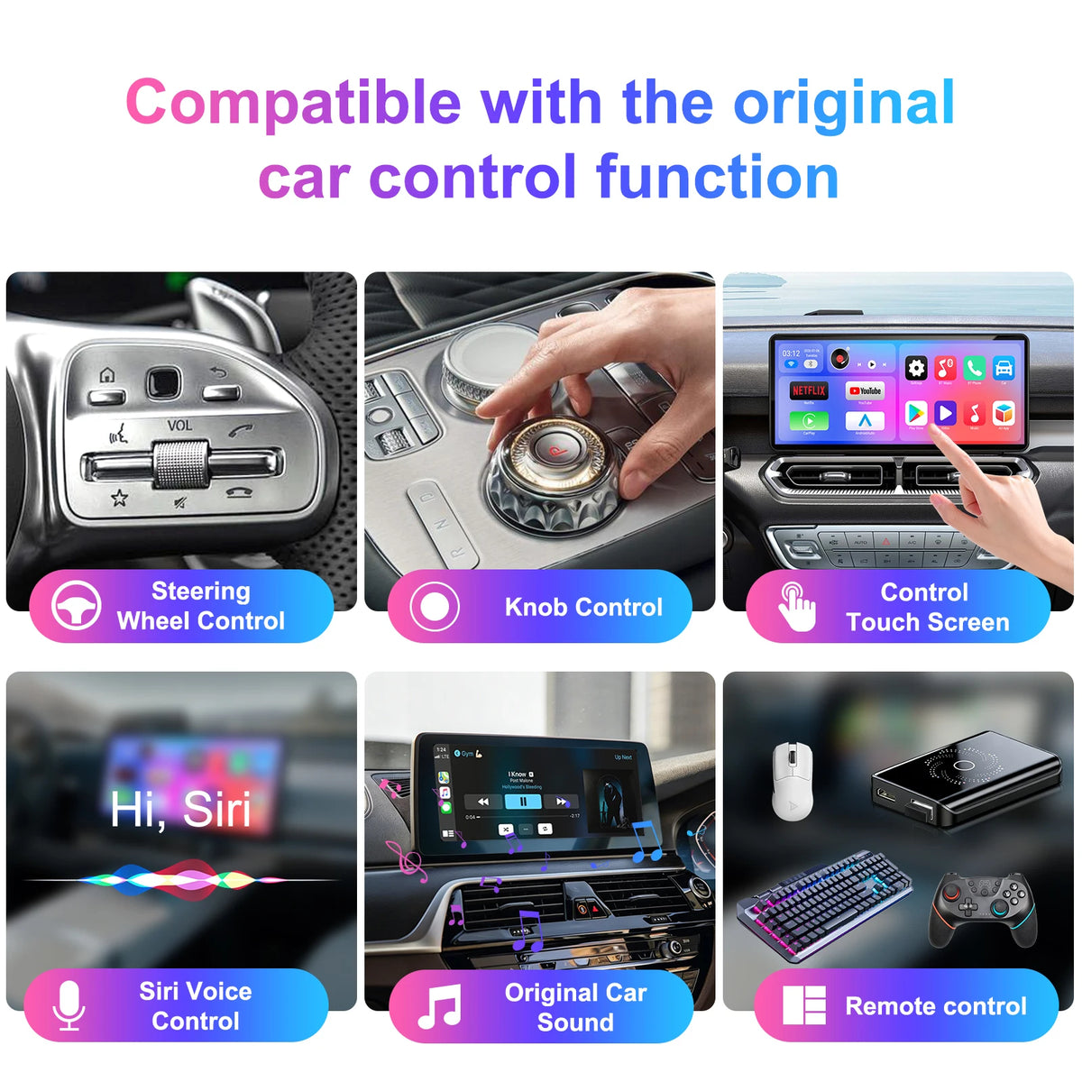 CarPlay AI Box (Android 14) – Netflix & YouTube in je auto
