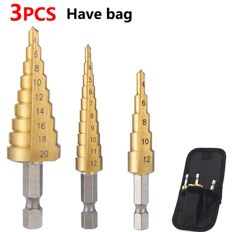 Titanium trappenboor set (4–32 mm)