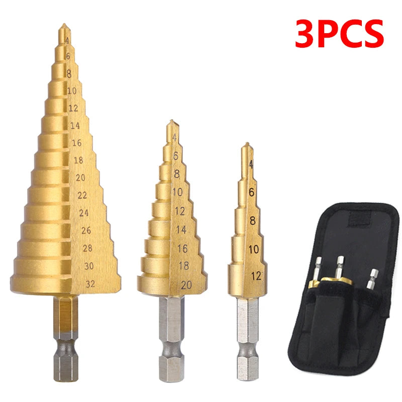 Titanium trappenboor set (4–32 mm)