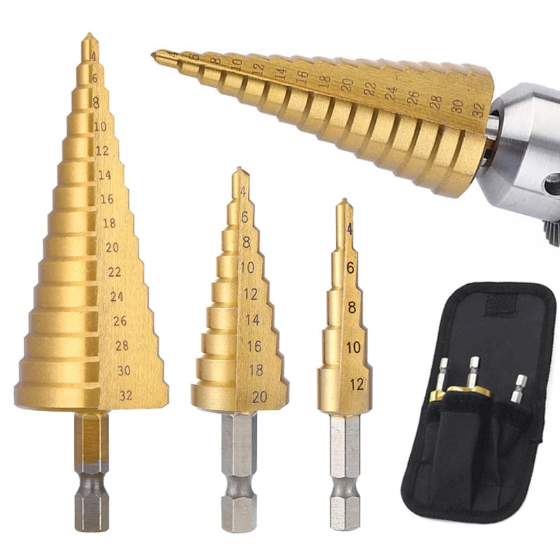 Titanium trappenboor set (4–32 mm)