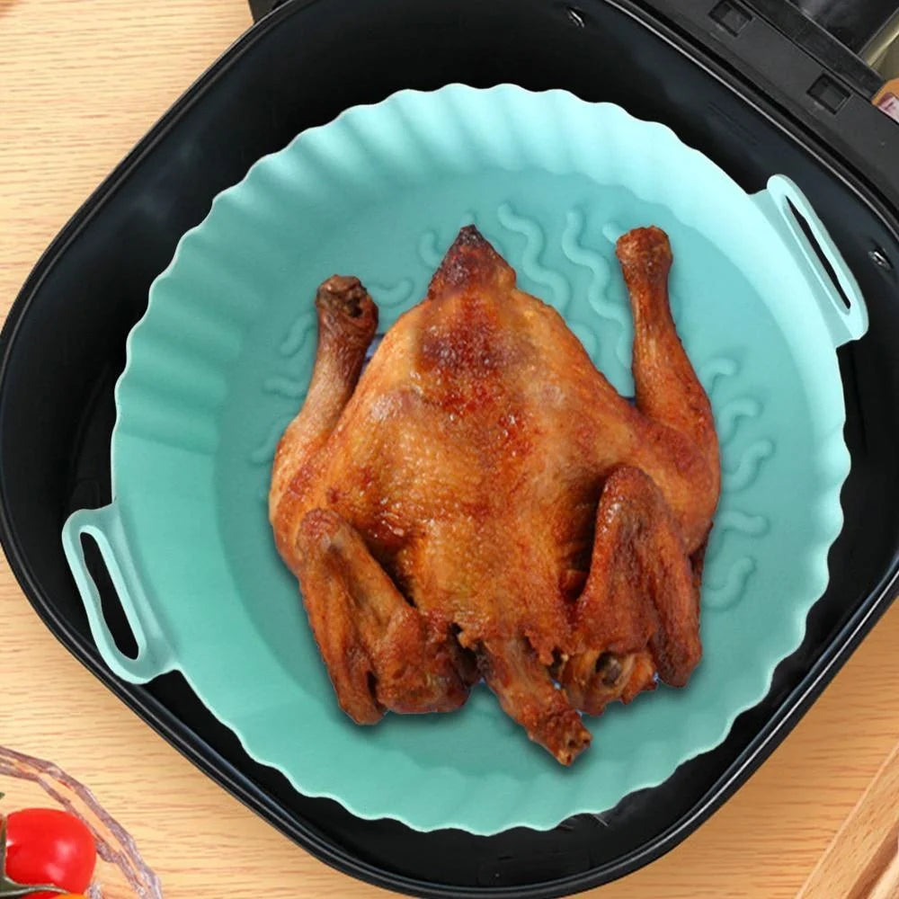 Herbruikbare siliconen airfryer-bakjes