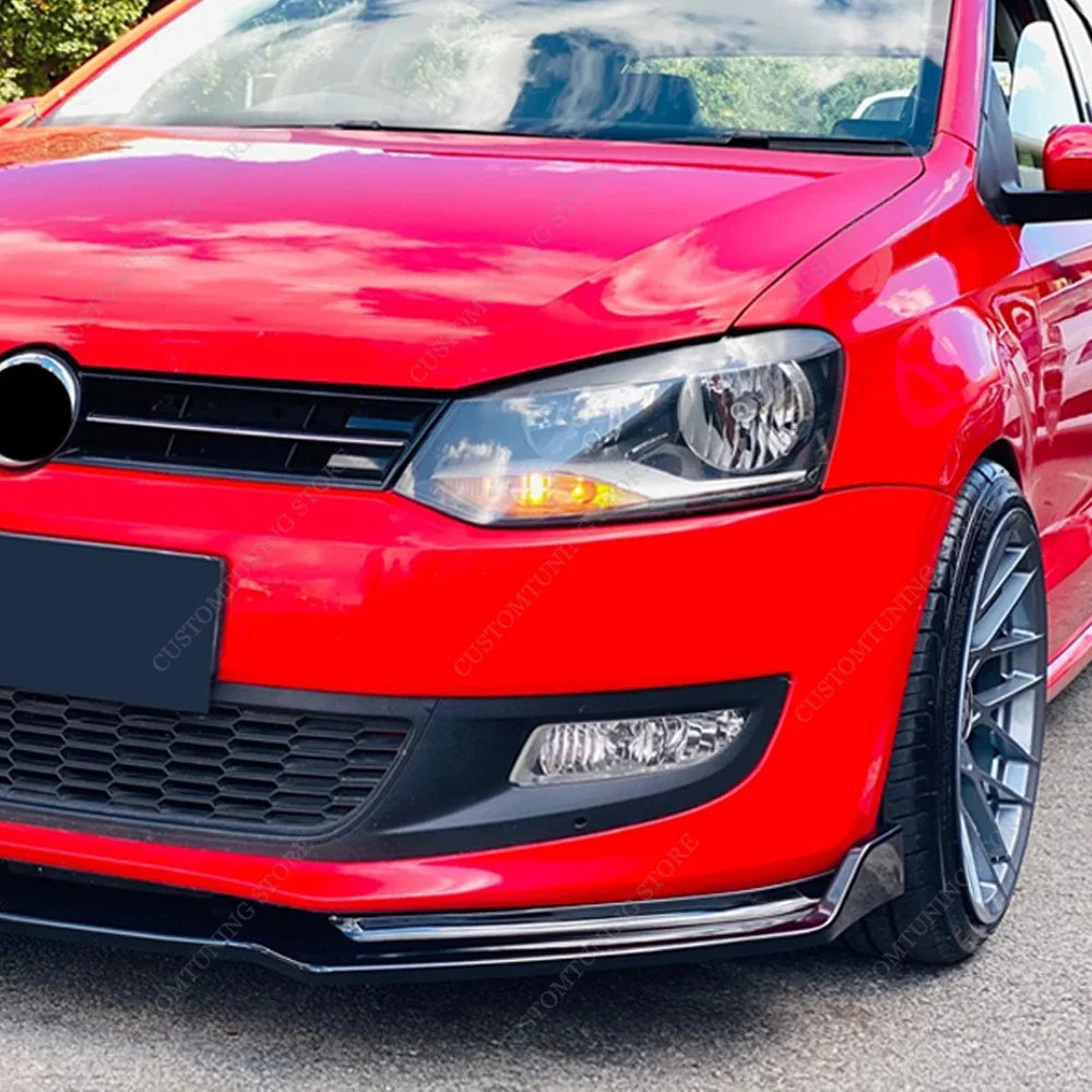 Frontspoiler lip (3-delig) voor VW Polo 5 6R (2009–2013)
