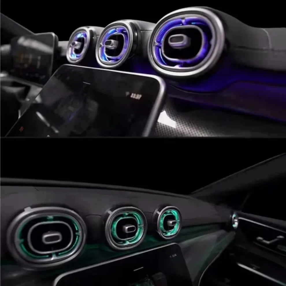 LED turbine-ventilatieroosters met sfeerverlichting voor Mercedes C-Klasse W206