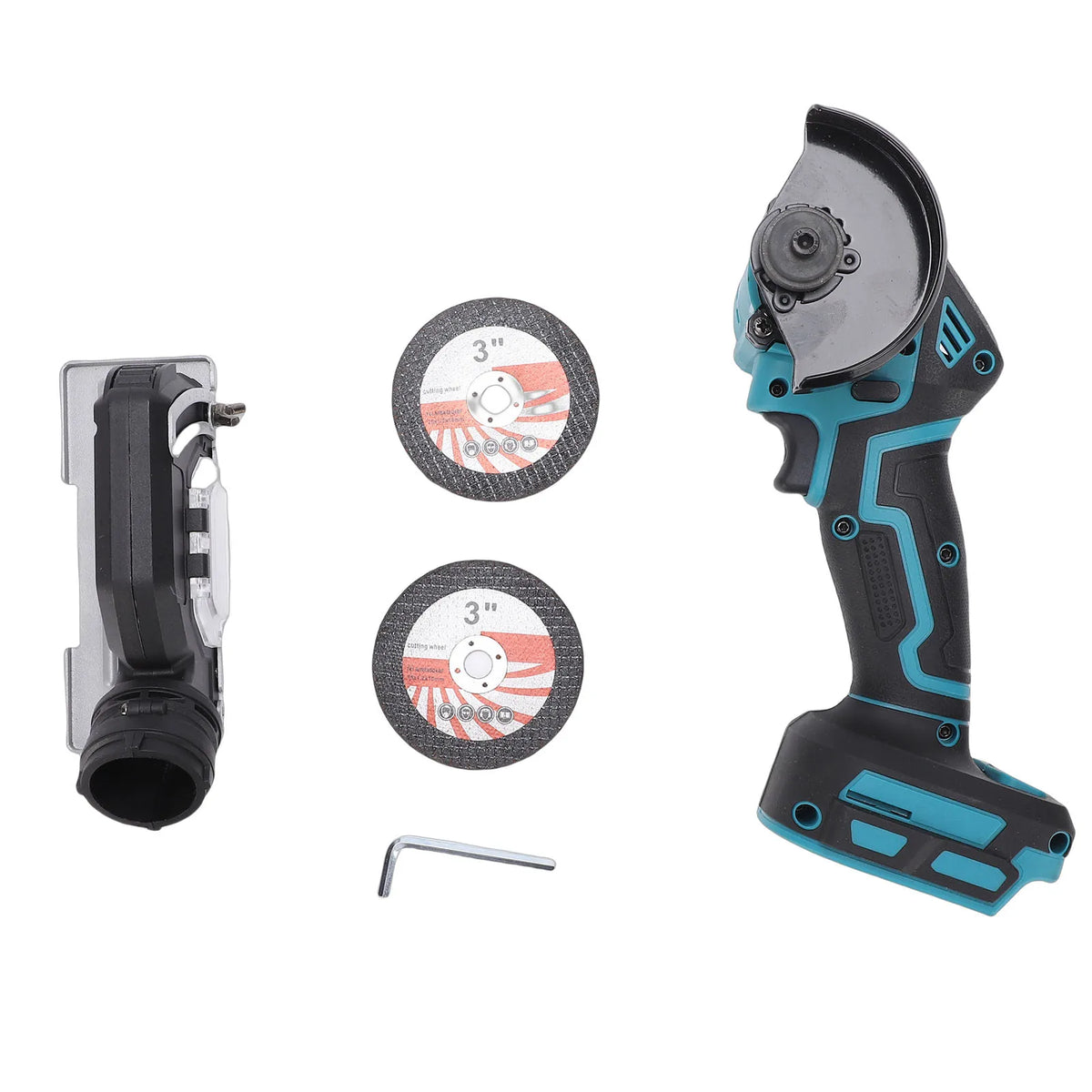 Accu mini-cirkelzaag met 3 inch zaagbladen