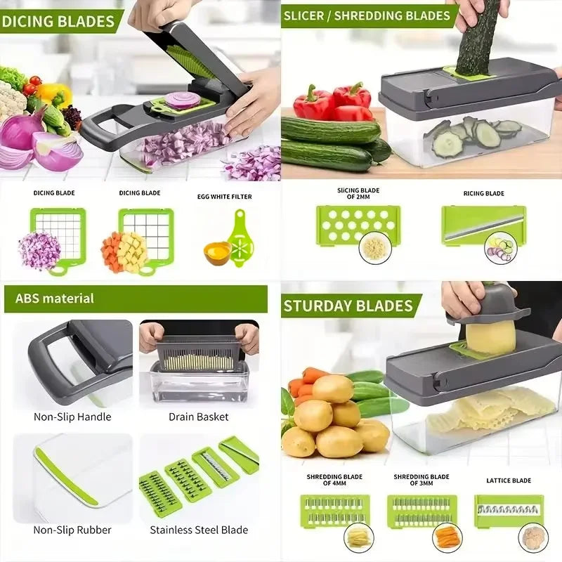 5-in-1 groentesnijder en rasp