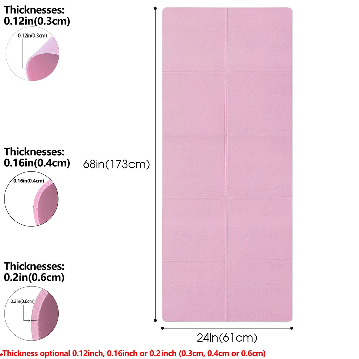 Antislip yogamat (3, 4 of 6 mm)