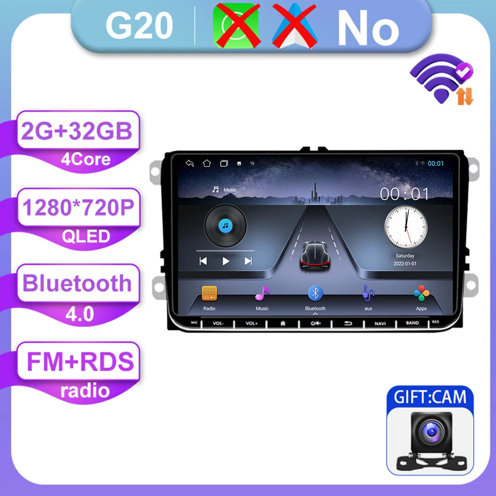 Android-autoradio met CarPlay voor VW Golf 5/6, Polo, Passat, Tiguan & meer