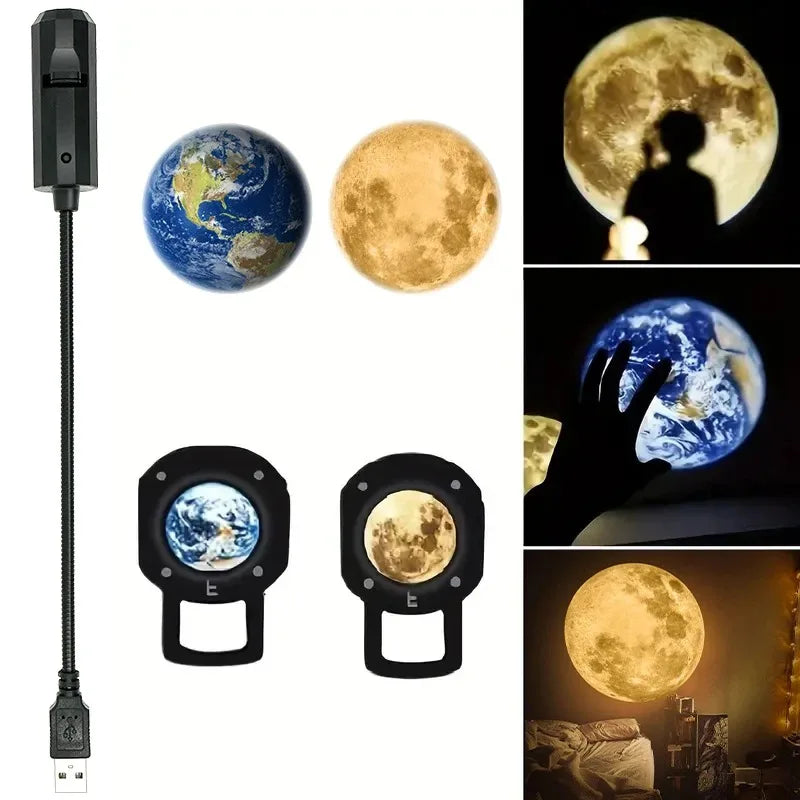 Maan- en aardeprojector voor het plafond