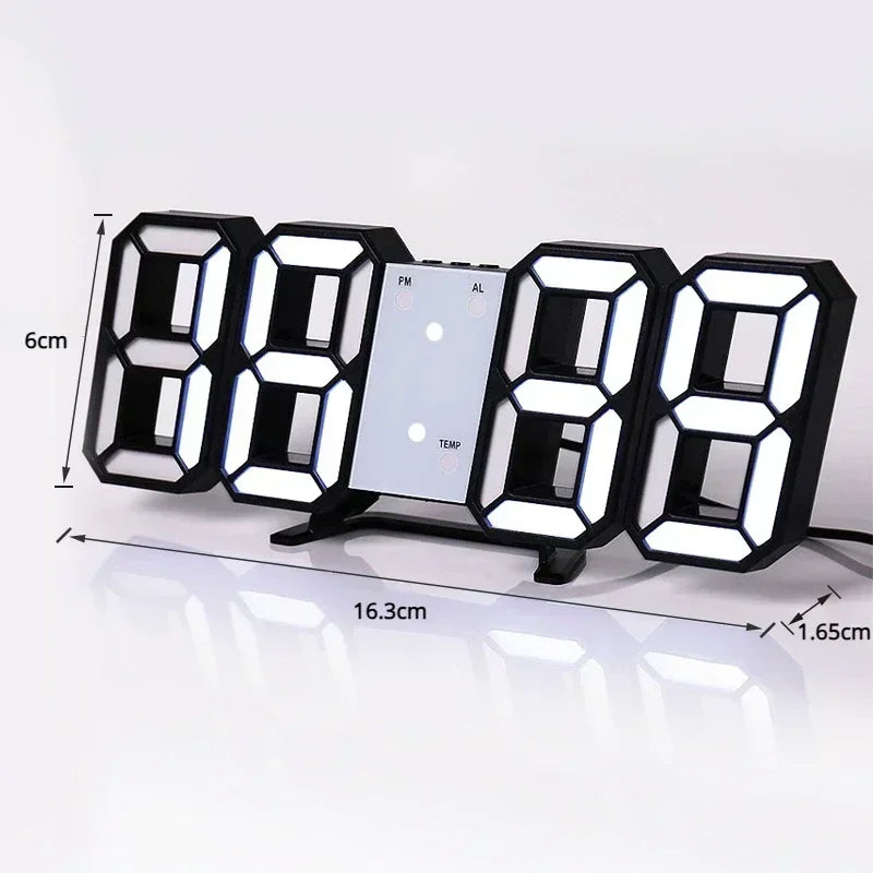 3D LED-wandklok