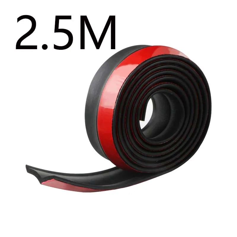Rubberen bumperlip / sideskirt-strip (1 m of 2,5 m)