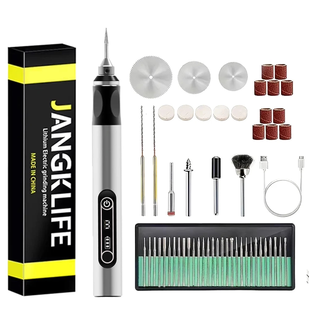 Draadloze mini-multitool set (graveren, boren, slijpen)
