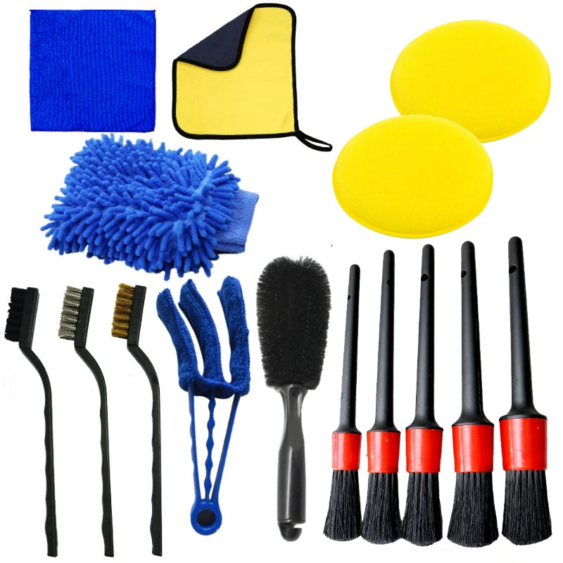Detailing-kwastenset voor het auto-interieur (15-delig)