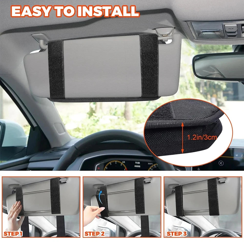 Zonneklep-organizer voor de auto