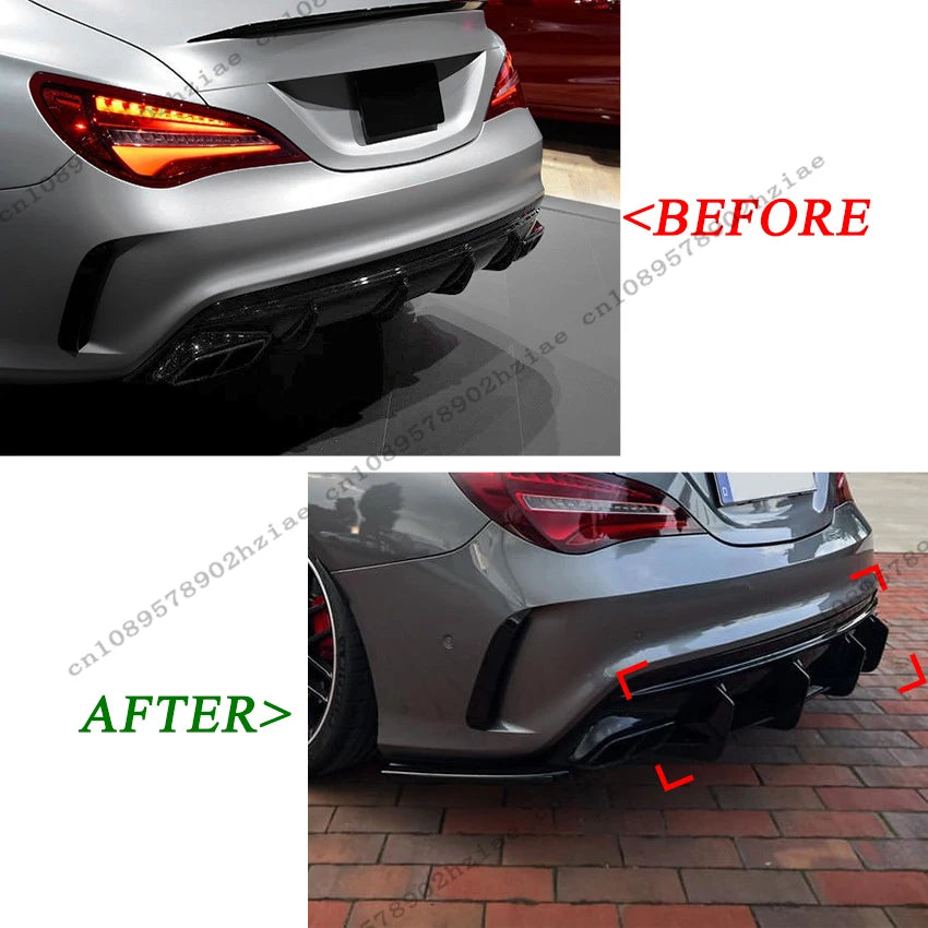 Achterdiffuser voor Mercedes CLA C117 AMG-Line (2017–2019)