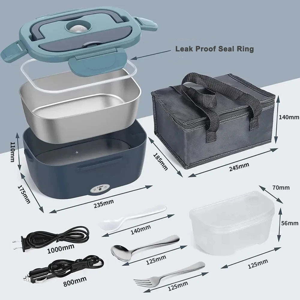 Elektrische verwarmde lunchbox 1,5 liter