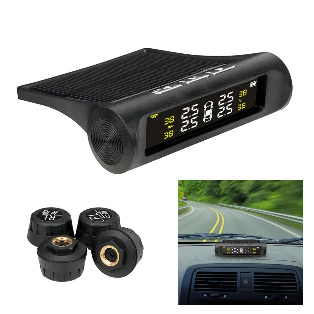 Bandenspanningsmeter op zonne-energie (TPMS)