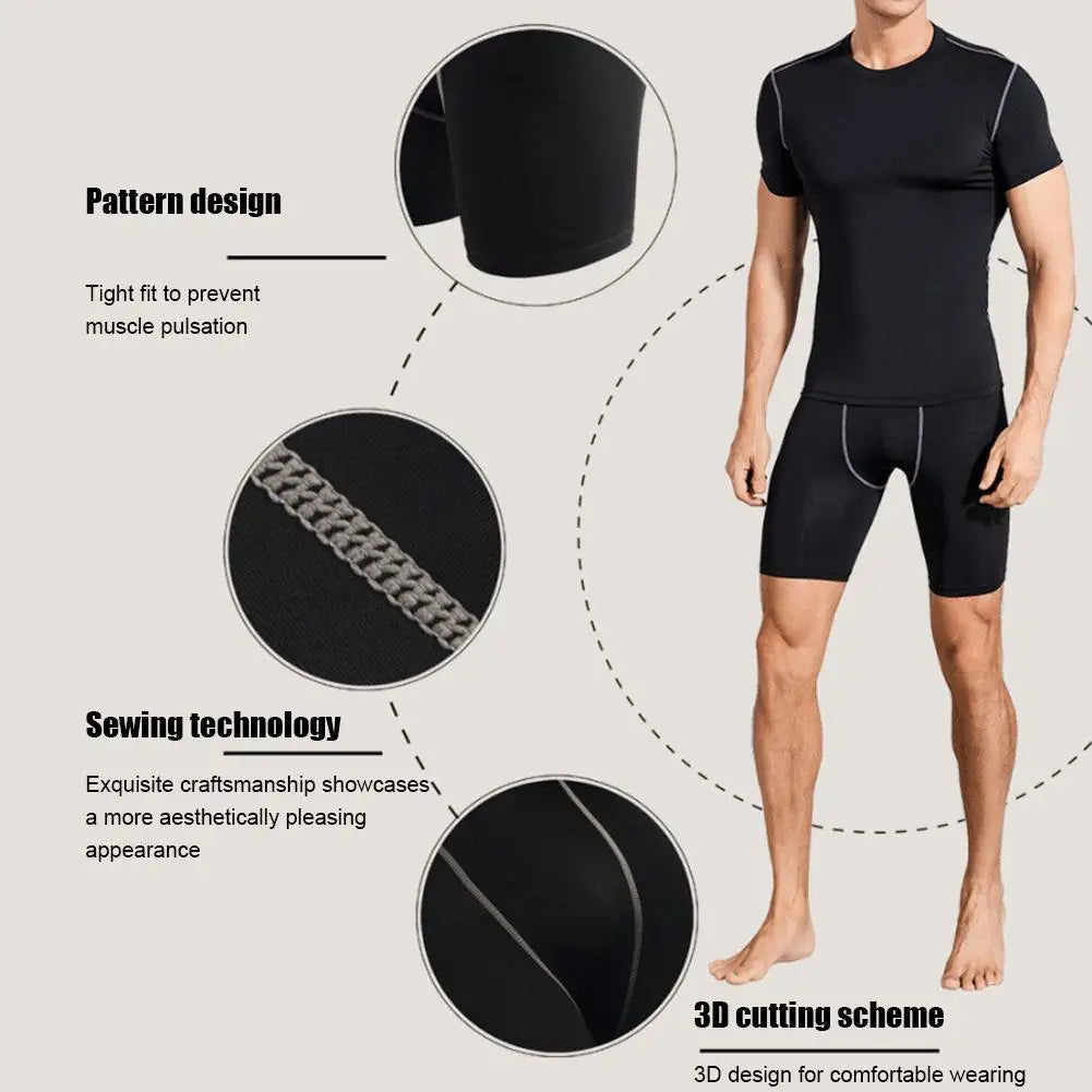 Compressieshort heren met zak