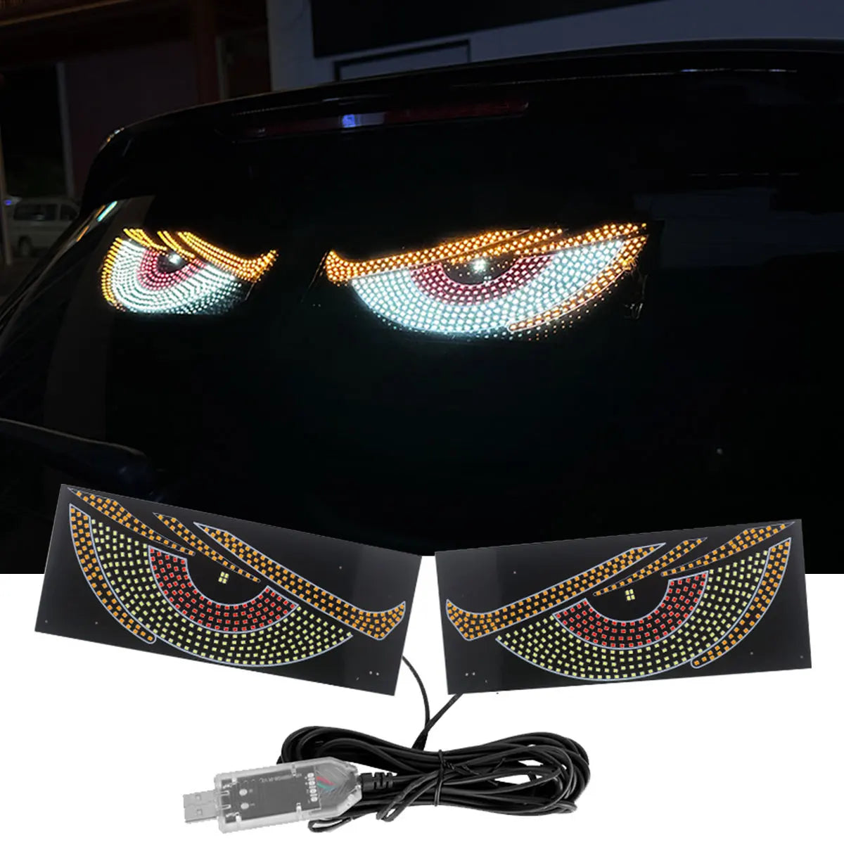 Dynamische LED-ogen voor de autoruit