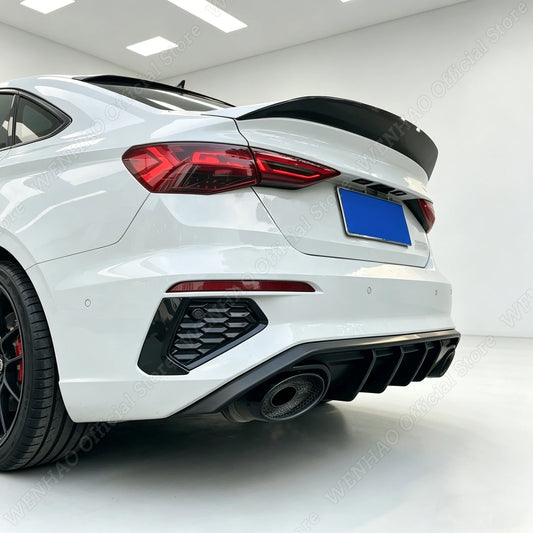 Achterdiffuser glanzend zwart voor Audi A3 8Y S-line / S3 Sedan (2020–2024)