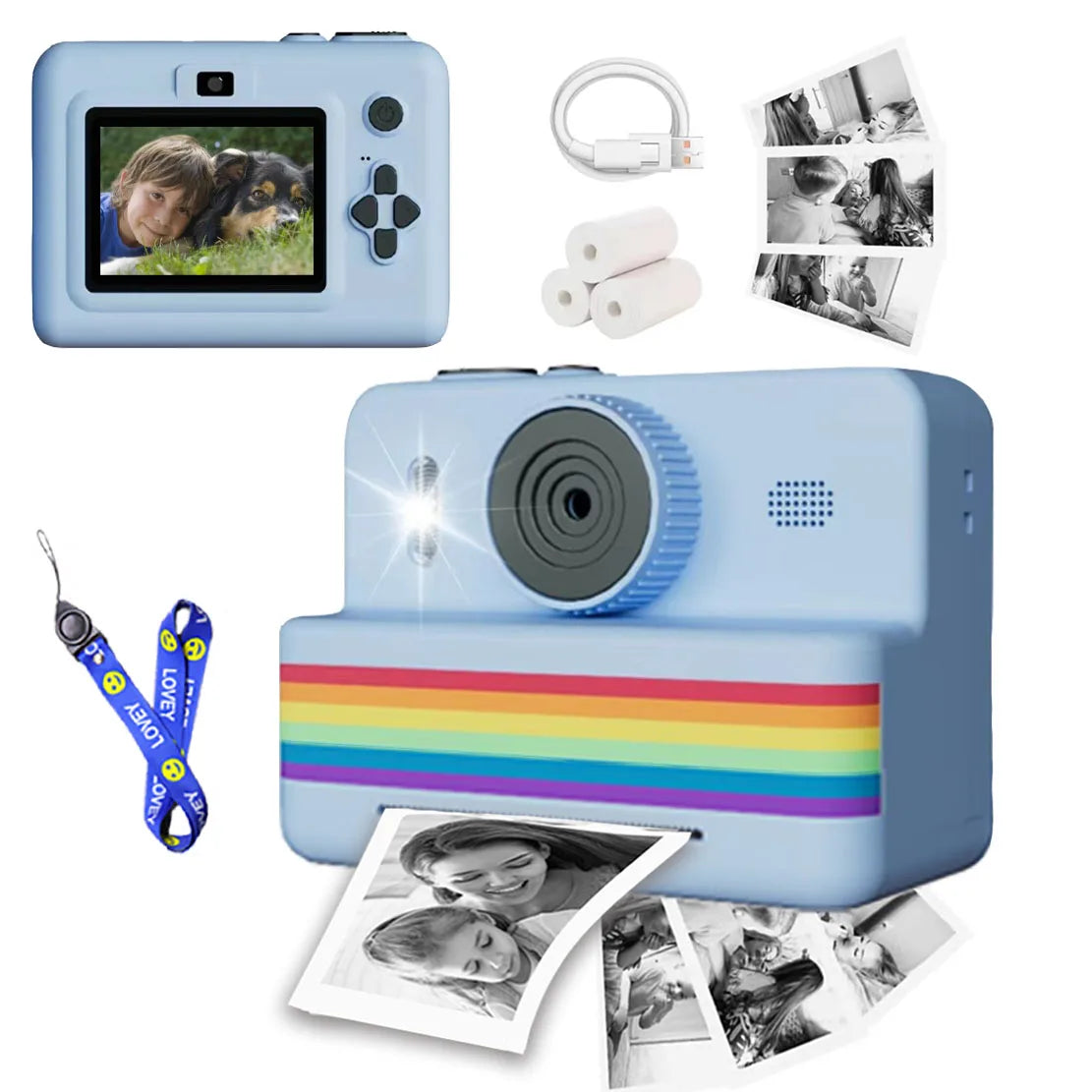 Kindercamera met directe fotoprinter