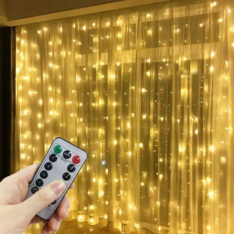 LED-gordijnlampjes met afstandsbediening (USB)