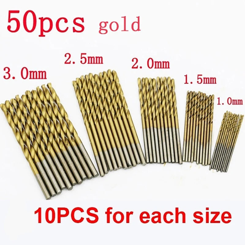 Titanium HSS borenset (50 of 100 stuks)