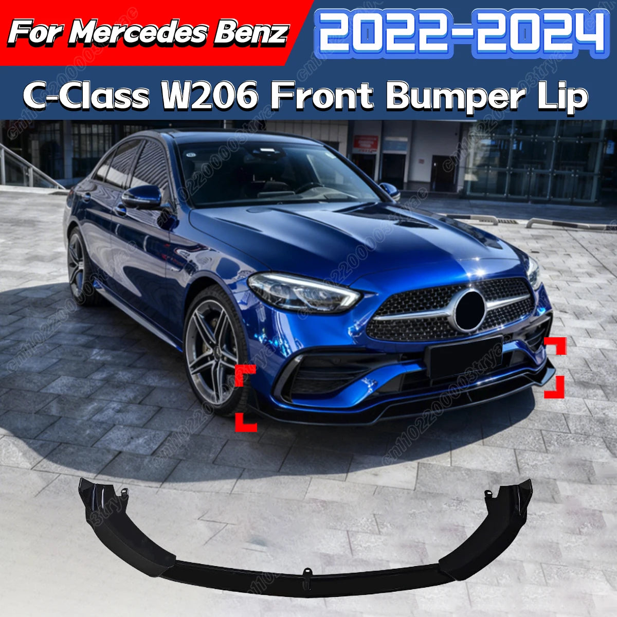 Frontsplitter voor Mercedes C-Klasse W206 C43 AMG / AMG-Line (2022–2024)