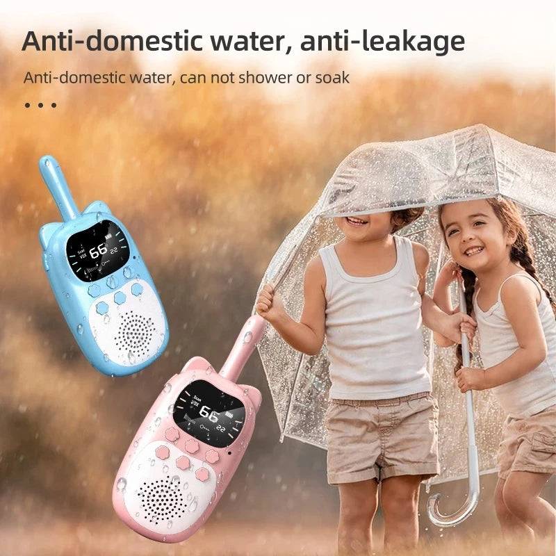 Walkietalkieset voor kinderen (2 stuks, oplaadbaar)