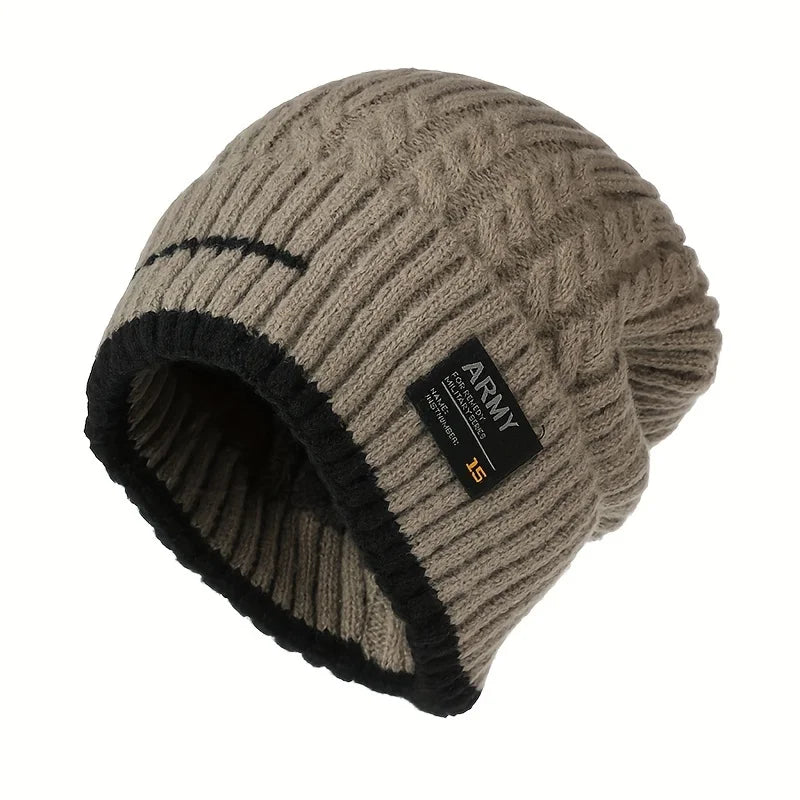 Dikke gebreide beanie muts