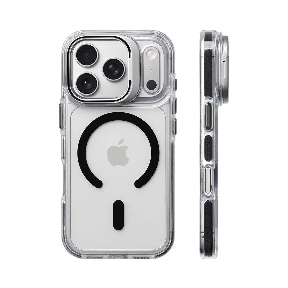 Transparant MagSafe-bumperhoesje met standaard – iPhone 17 & 18 Pro Max