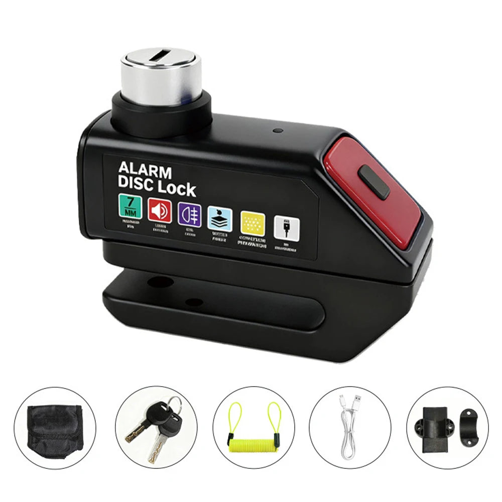 Remschijfslot met alarm (120 dB)