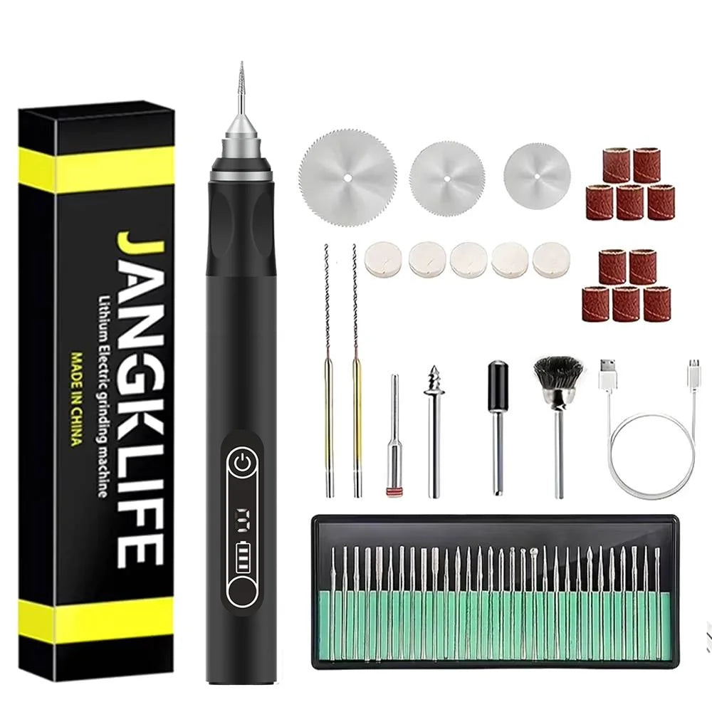 Draadloze mini-multitool set (graveren, boren, slijpen)