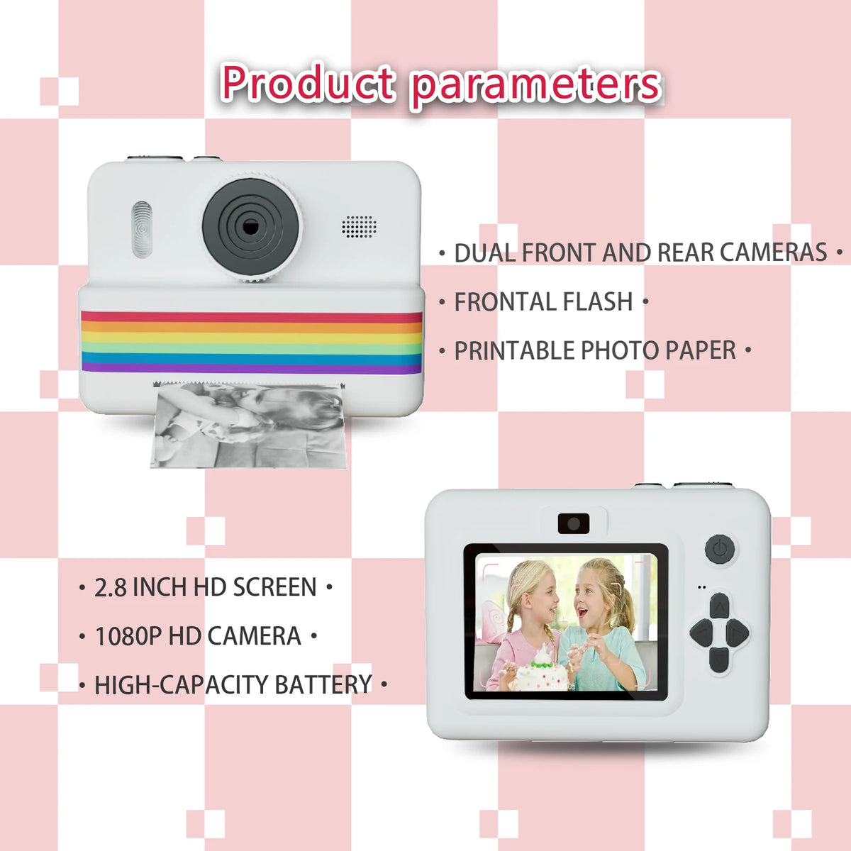 Kindercamera met directe fotoprinter