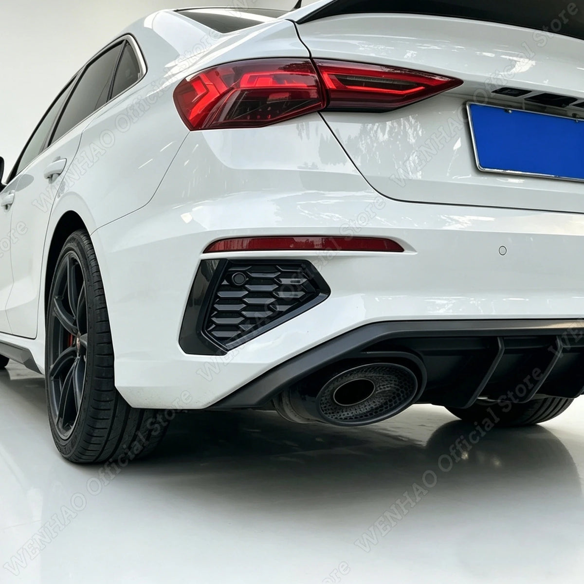 Achterdiffuser glanzend zwart voor Audi A3 8Y S-line / S3 Sedan (2020–2024)