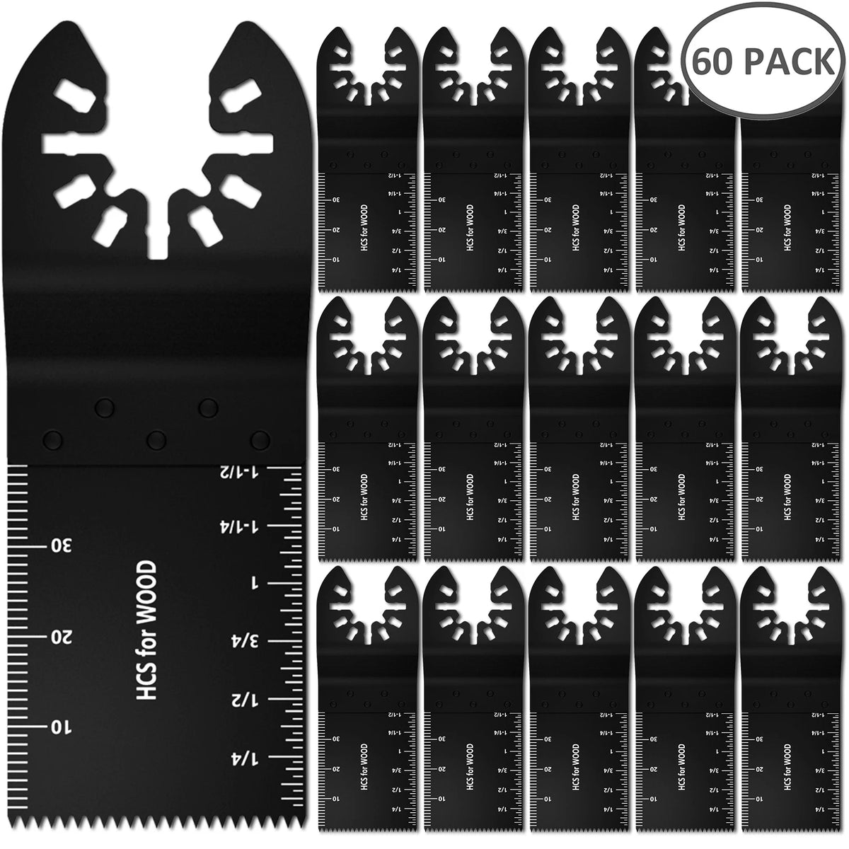 Multitool-zaagbladen set (5 t/m 60 stuks)