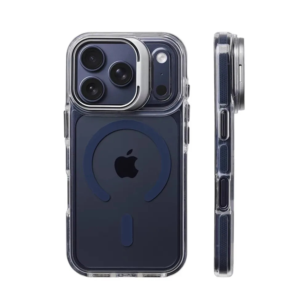 Transparant MagSafe-bumperhoesje met standaard – iPhone 17 & 18 Pro Max