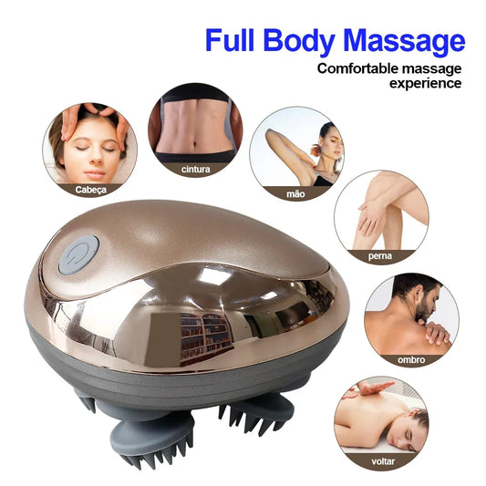 Elektrische hoofdhuidmassager (waterdicht)