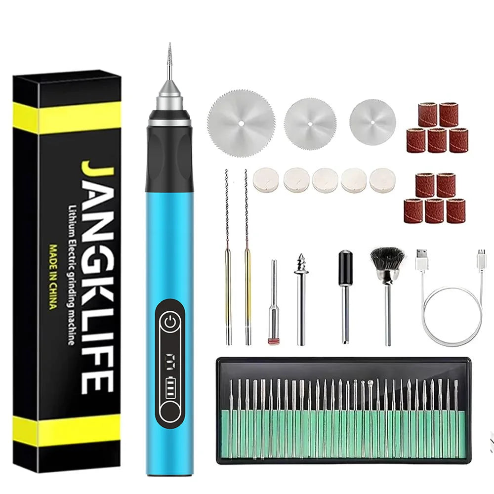 Draadloze mini-multitool set (graveren, boren, slijpen)