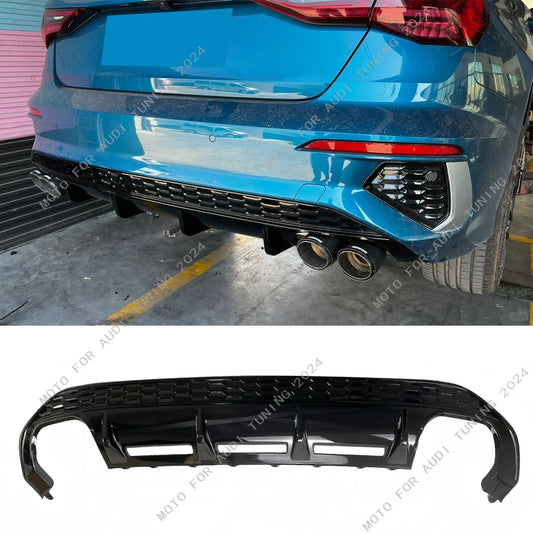 S3-look achterdiffuser voor Audi A3 8Y S-line (2020–2024)