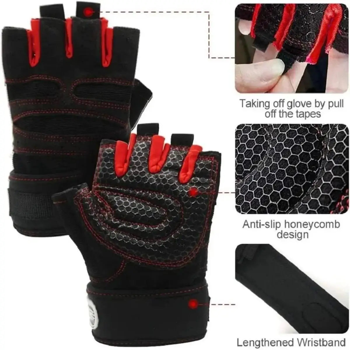 Fitnesshandschoenen met polsband