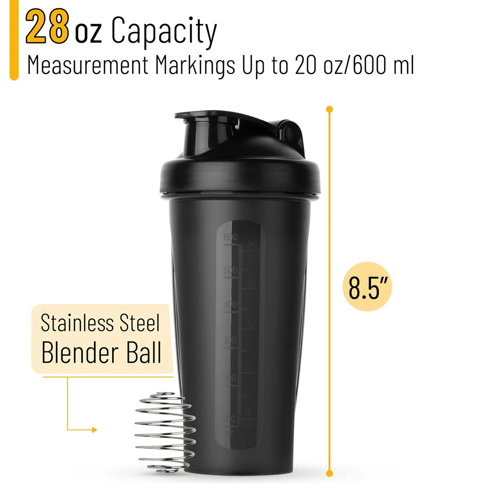 Proteïne shaker 600 ml met mengbal