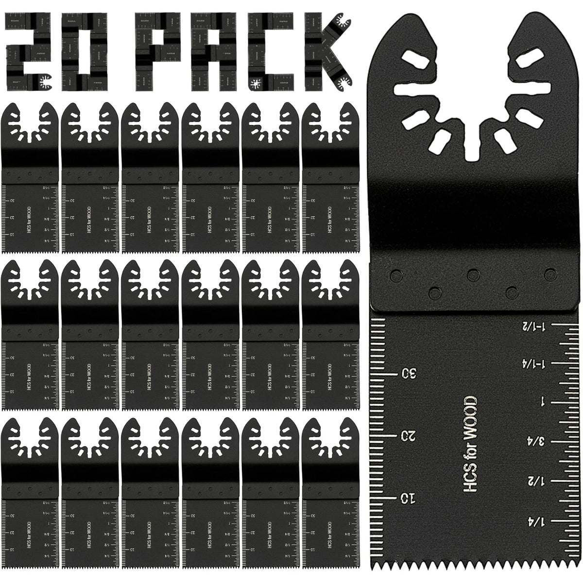 Multitool-zaagbladen set (5 t/m 60 stuks)