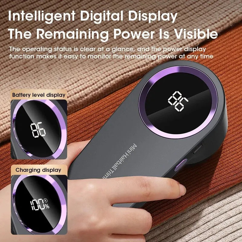 Elektrische pluizentondeuse met display