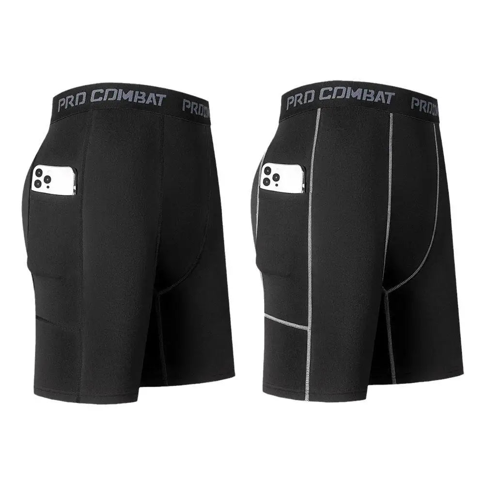 Compressieshort heren met zak