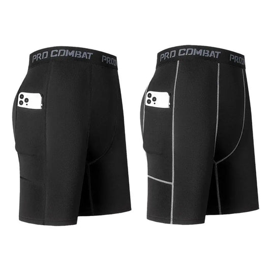 Compressieshort heren met zak