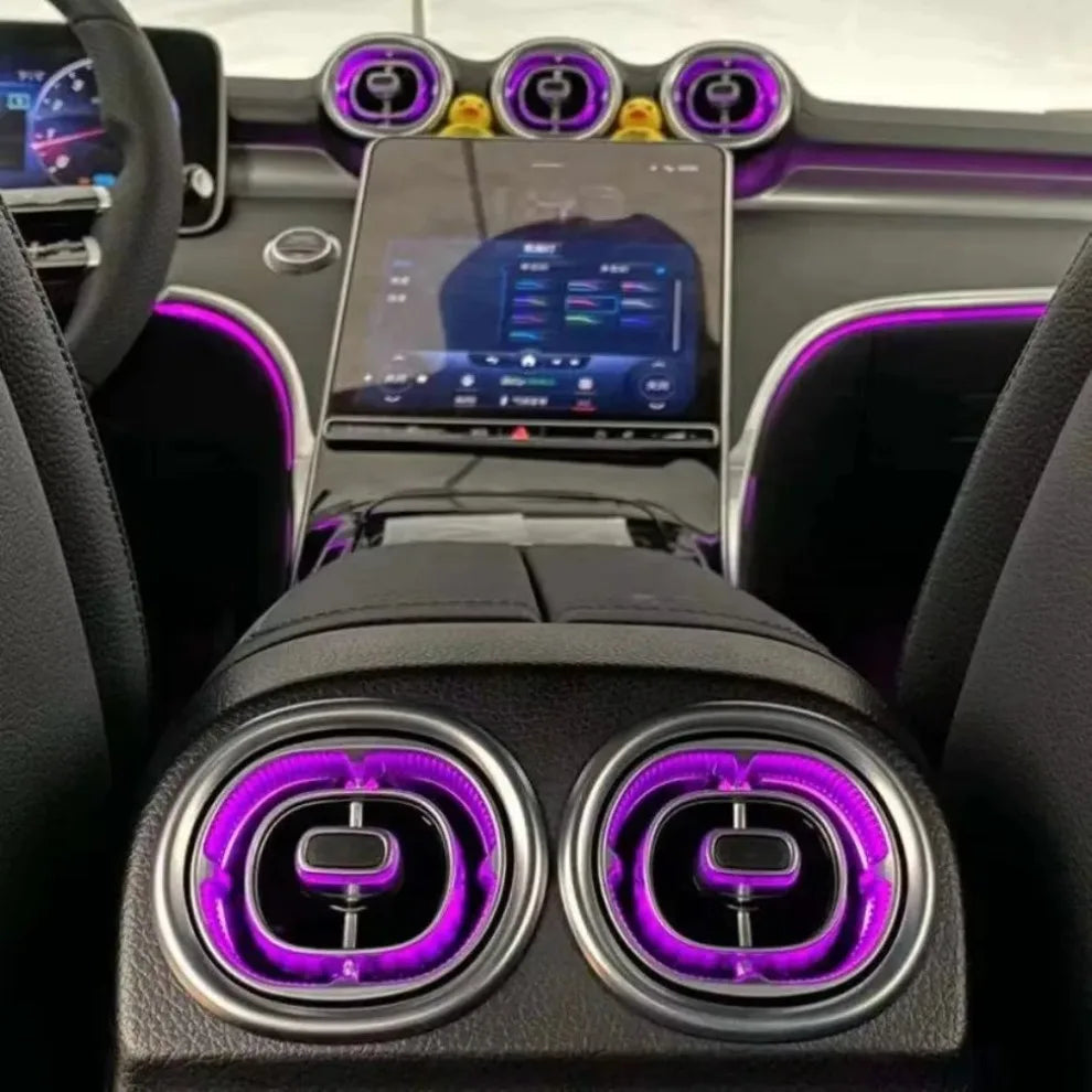 LED turbine-ventilatieroosters met sfeerverlichting voor Mercedes C-Klasse W206
