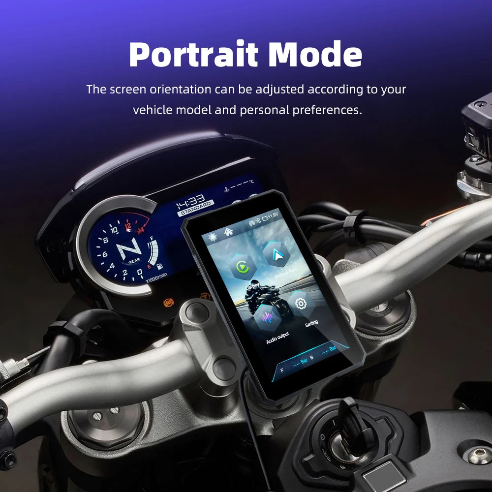 Draadloos CarPlay-scherm voor de motor (5 inch)