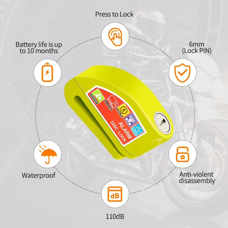 Alarmhangslot voor motor en fiets