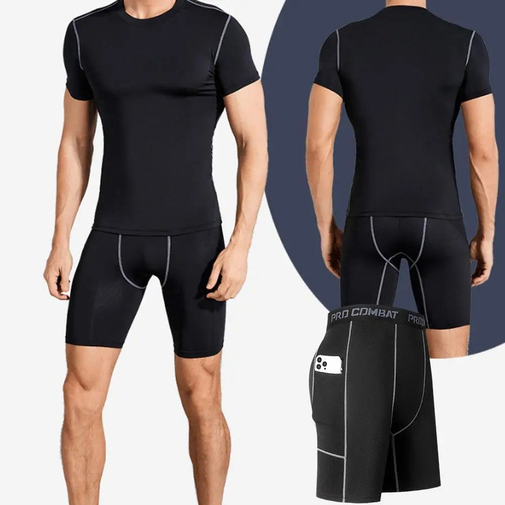 Compressieshort heren met zak