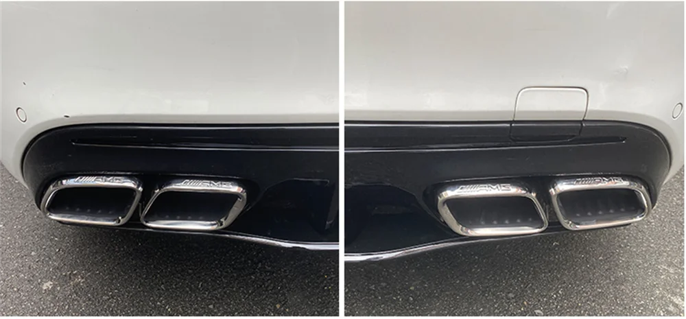 Quad uitlaateindstukken voor Mercedes-AMG C63 W205 (2015–2018)